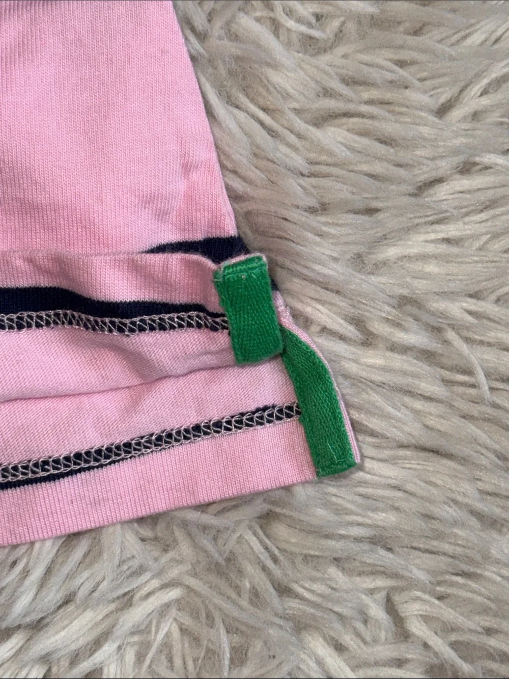 🐎 NWT Ralph Lauren Pink and Navy Striped Polo Dress w Matching Bloomers 9 months